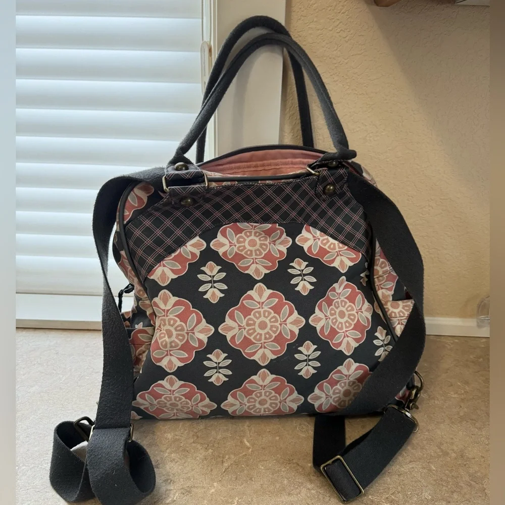 Petunia Pickle Bottom Floral & Plaid Diaper Bag